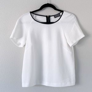 ASTR White Black Textured Top XS